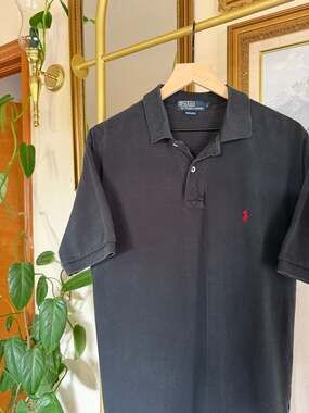 90s Polo Ralph Lauren Washed Black Shirt Large